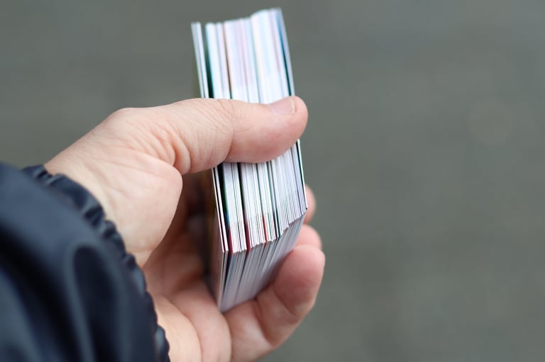 Opening trading card packs