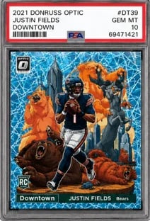 Justin Fields 2021 Donruss Optic Downtown PSA 10