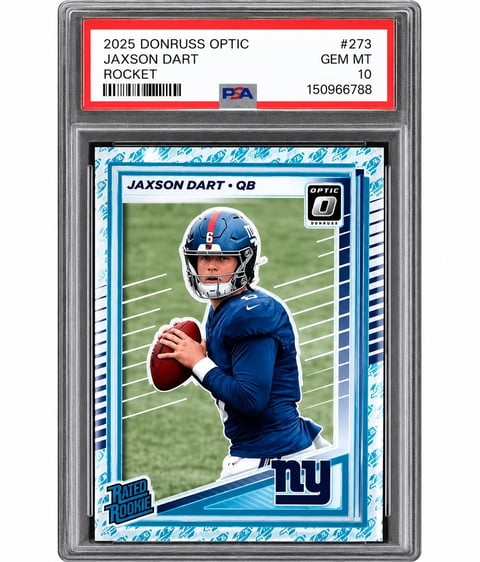 Jaxson Dart 2025 Donruss Optic Rookie PSA 10