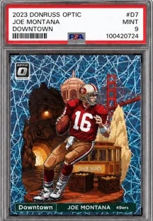 Joe Montana 2023 Donruss Optic PSA 9